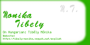 monika tibely business card